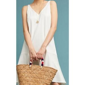 Anthropologie Maeve Charlotte Drop-Waist Dress | Minimalist Chic Slip Dress